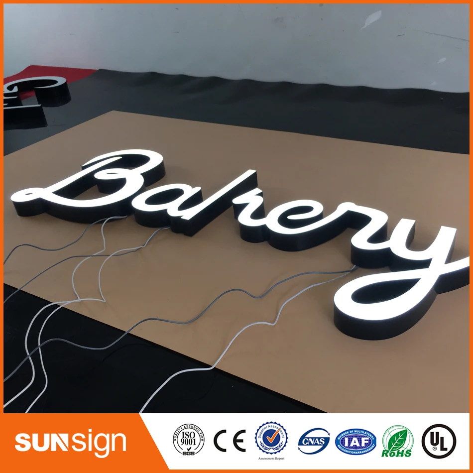 Lampu LED frontlit epoxy resin huruf