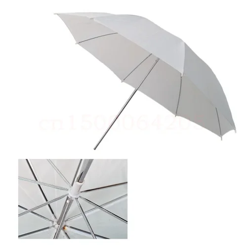 2 stks 33 83 "cm pro studio reflector doorschijnend wit flash paraplu/flash diffuser voor dslr camera gratis verzending