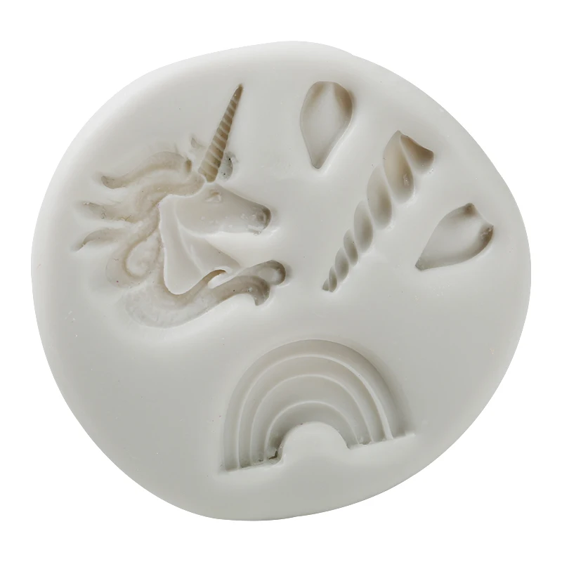 

Luyou 1pcs DIY Unicorn Silicone Fondant Molds Cake Decorating Tools Candy Cookie Cupcake Chocolate Moulds FM1419