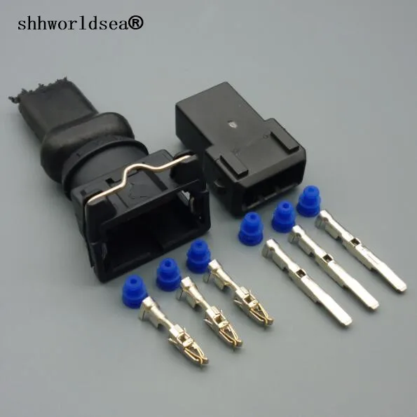 shhworldsea 5/30/100sets 3.5mm Female And Male 3 Pin Wire Connector For EV1 Electrical Connectors Automotive Plug 443906233