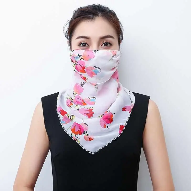 2020 Hot sell mouth mask Lightweight Face Mask scarf Sun Protection Mask Outdoor Riding Masks Protective silk Scarf Handkerchief