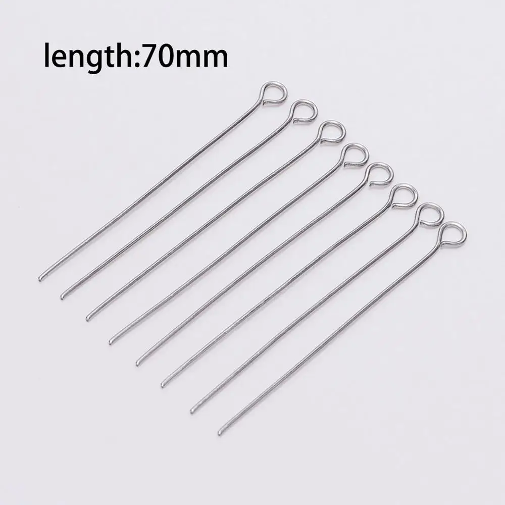 100 stks roestvrij staal oog nietstiften metalen oogspelden voor sieraden maken bevindingen diy oorbellen hanger sieraden pinnen benodigdheden