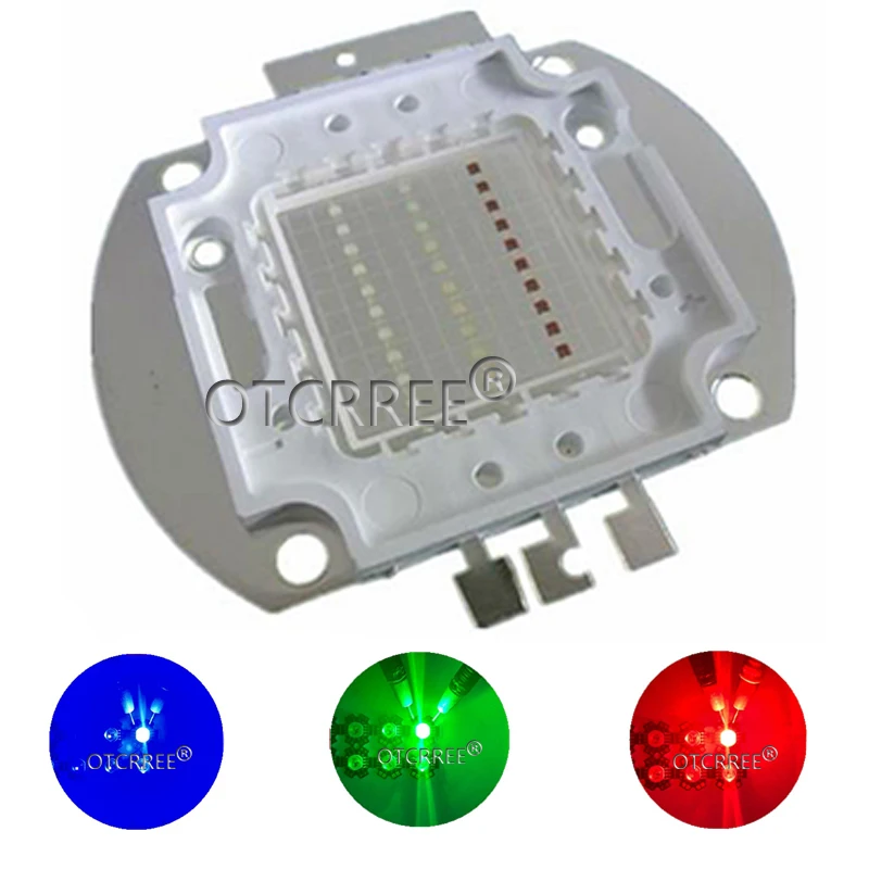 High Power LED Lamp Light Bulbs RGB / RGBW Chip 3W 10W 20W 30W 50W 100W Red Green Blue White Diode 3 10 20 30 50 100 W Watt COB