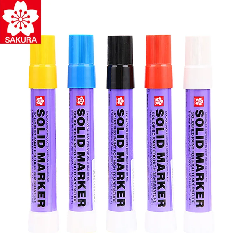 8 Stück Japan Sakura Solid Marker Industriestift XSC Trocken Schreibt auf Stahlplatten Wasser- und Öloberflächen Multifunktionsstift Permanent – Detail 5