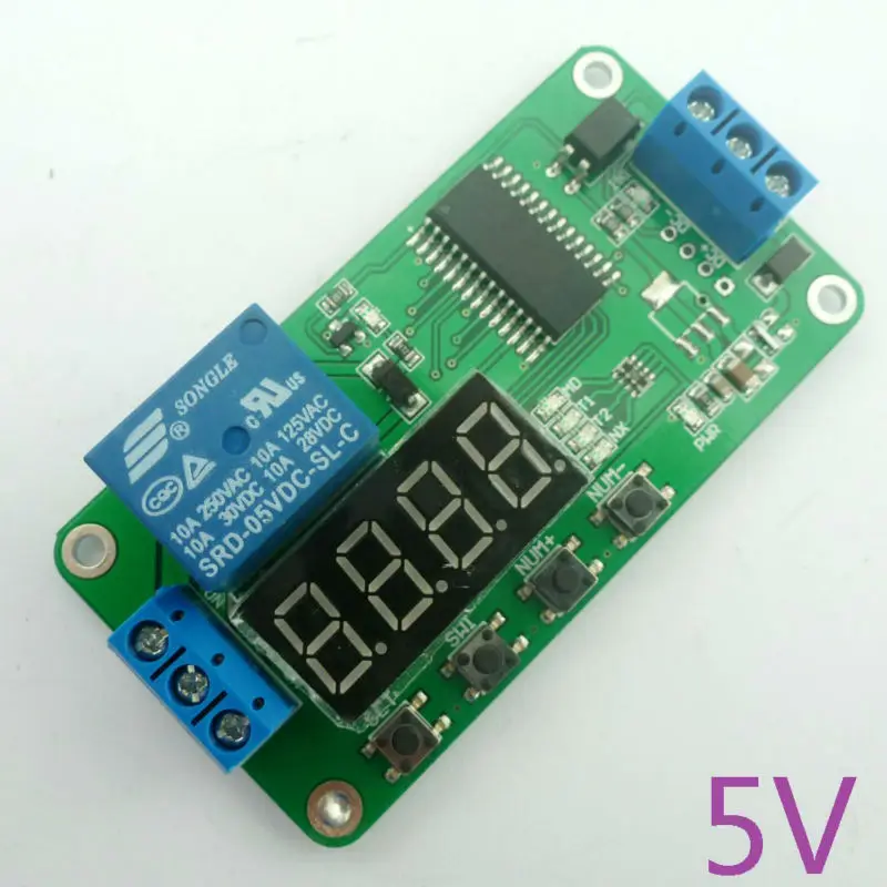 

CE030_5V 5V Multifunction Delay Relay PLC Cycle Timer Module Time Switch for Arduino UNO MCU Development Boards