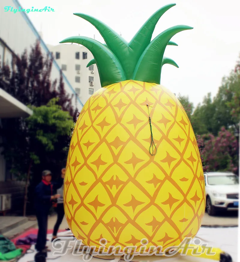 5m Giant Yellow Ananas Inflatable Pineapple Replica Tropical Fruit Balloon for Bar/Event Decoration