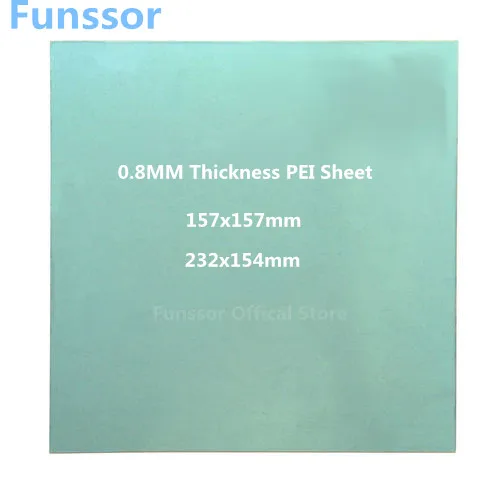 

0.8MM PEI Sheet for FlashForge Dreamer/Finder Ultimate CTC QIDI 3D Printer PEI Polyetherimide Surface