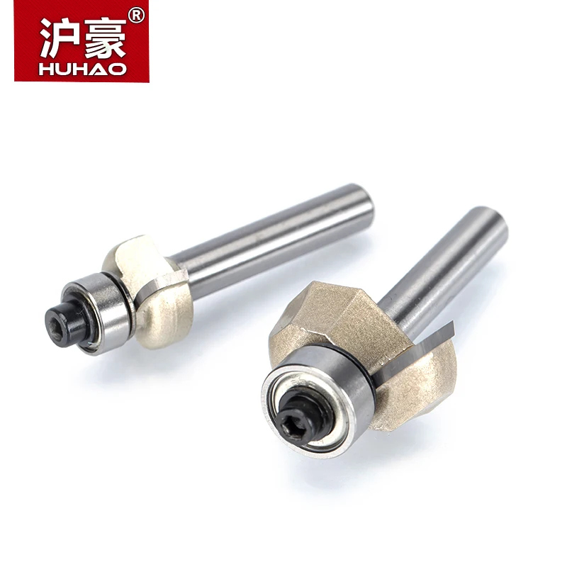 HUHAO 1pc 1/4" 1/2" Shank Classical Cove Bit With Bearing Woodworking Tool 2 Flute Router Bits For Wood Endmill Milling Cutter