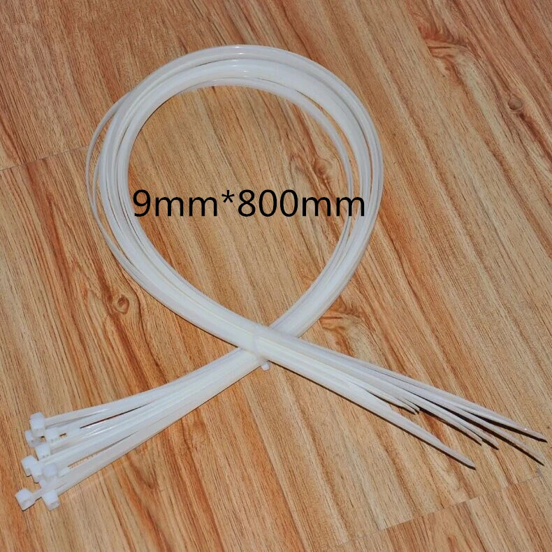 NEW professional 20PCS 9mm*800mm white Self-locking Plastic Plastic Nylon Cable Ties,Wire Zip Tie free shipping