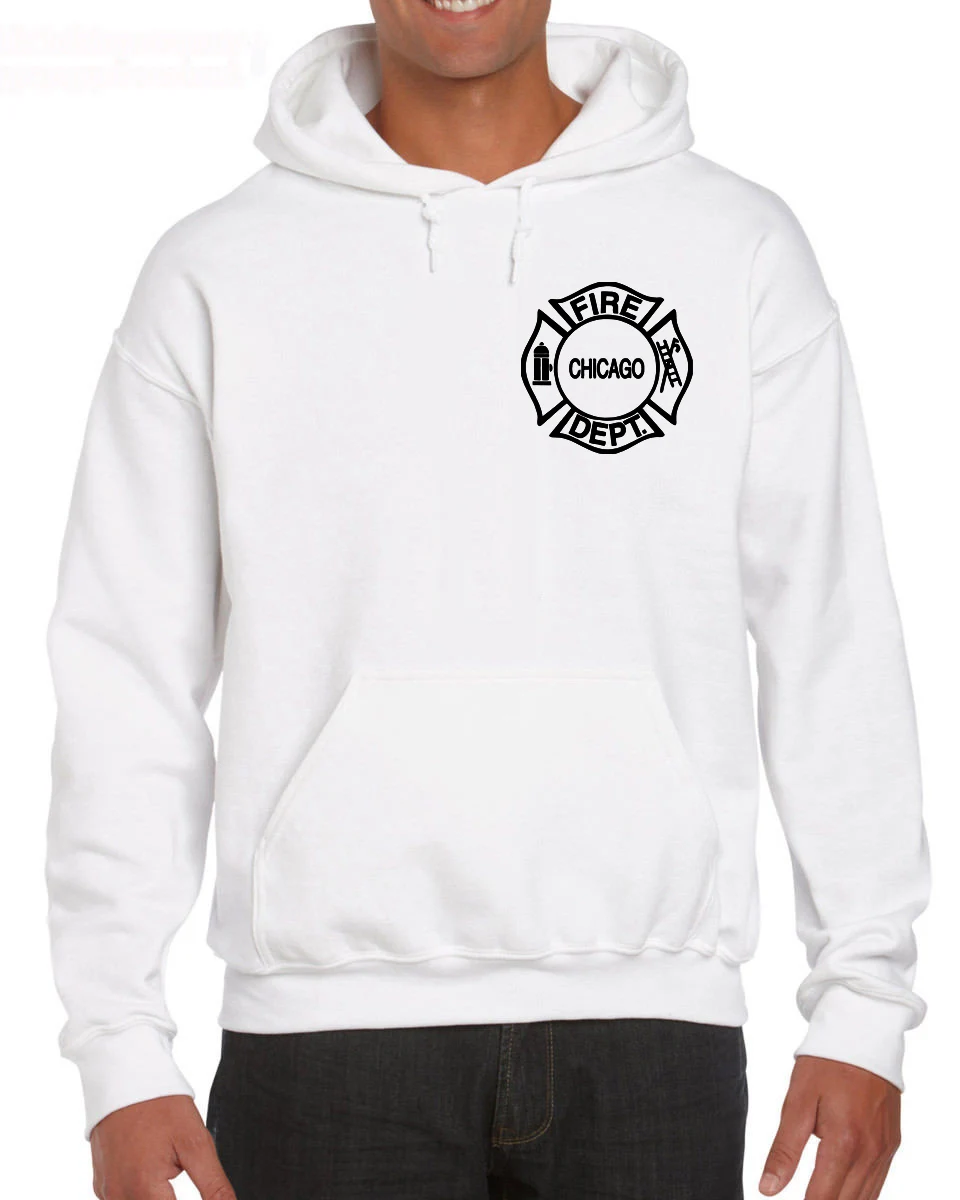 Hot Sale Men Fashion Chicago Fire Department - Custom Men\'s Black Hoodies Sweatshirt