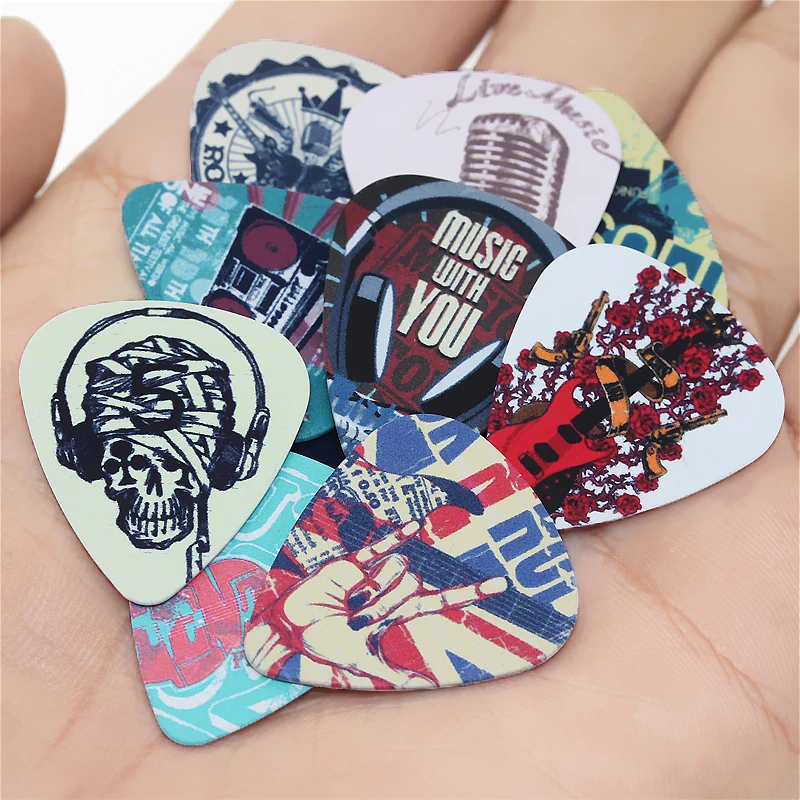 SOACH Brand ukulele Guitar picks 10pcs guitar paddle + paddle case Guitar Parts & Accessories A variety of patterns sweep-dial