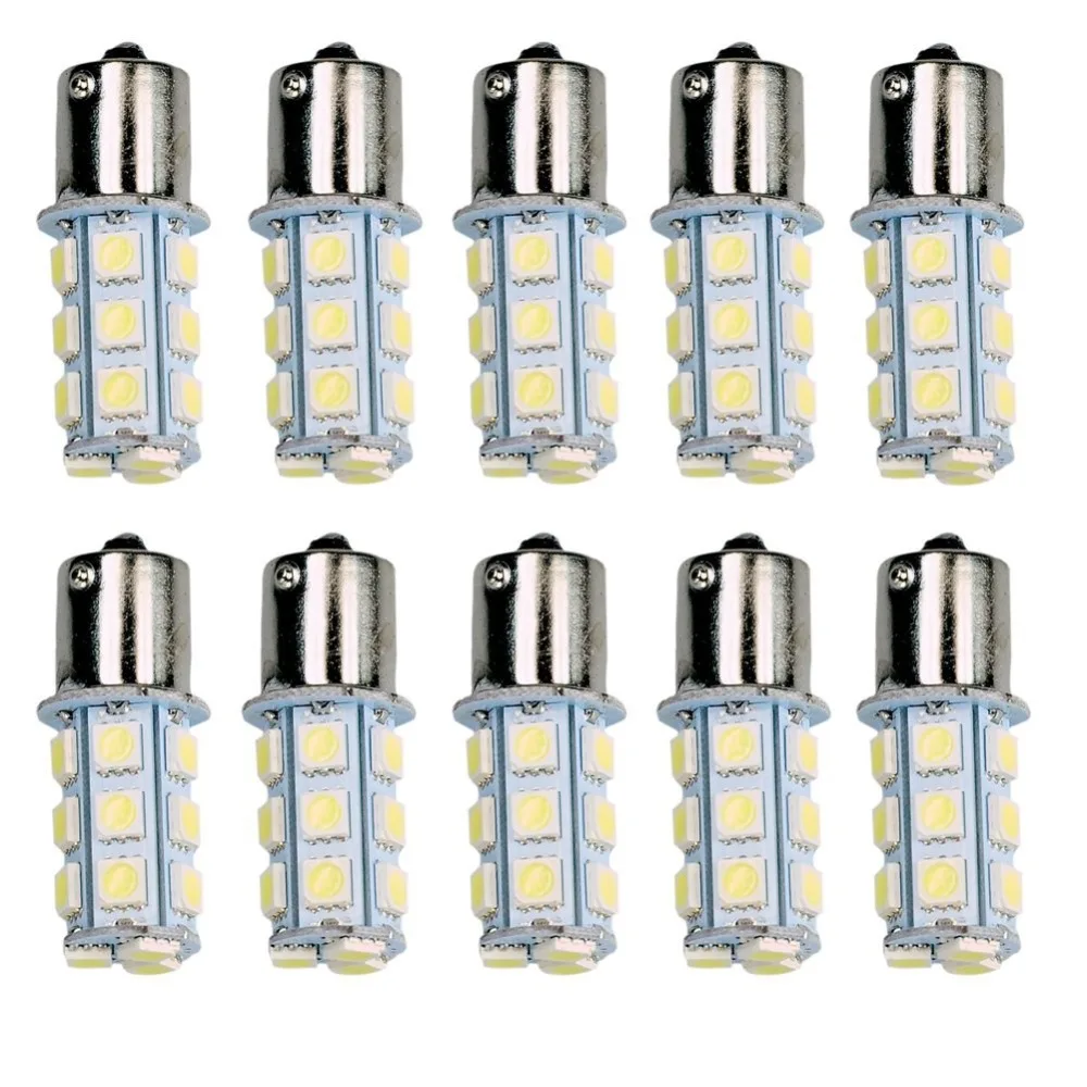 1156 7506 1003 1141 LED SMD 18 LED Bulbs Interior RV Camper White 10-pack