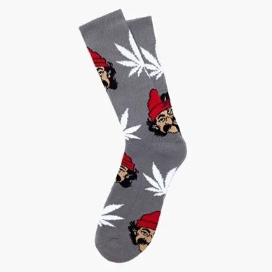 10pcs = 5pair 3D comedy cheech&chong portrait Weed calcetines funny socks leaf Stock Skateboard hiphop meias socks Men Women sox