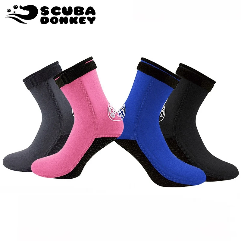 Hisea 3MM Neoprene Winter Swimming Surfing Fishing Scuba Diving Sox Soft Anti Scratch Sox Shoes High Upper Warm  Seaside Shoes