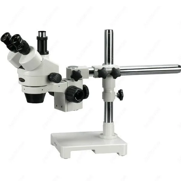 Fiber Optic Stereo Microscope--AmScope Supplies 3.5X-90X Fiber Optic Y-Shape & Ring Lights Stereo Microscope + Camera