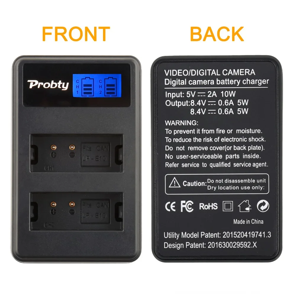 Pr0bty LP-E10 LP E10 LPE10 LCD Battery Charger For Canon EOS 1100D 1200D Rebel for T3 T5 Kiss X50EOS X70 1100D 1200D