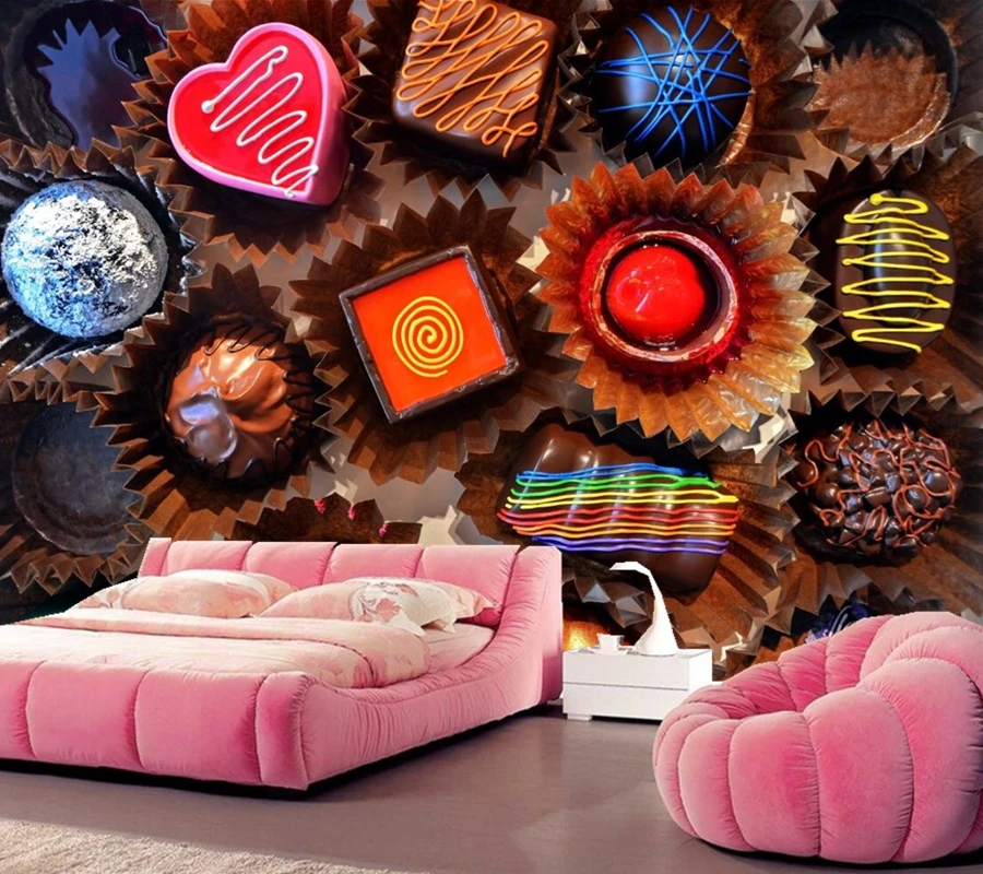 

Papel de parede,Sweets Candy Chocolate Food wallpaper,coffee shop dining room living room sofa TV wall kitchen wallpaper mural