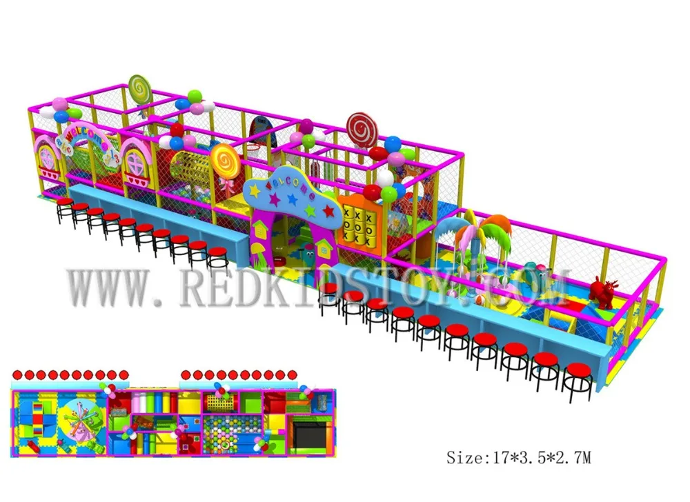 Shipped to Canada Wholesale Children Indoor Labyrinth With Tables and Chairs for Parents HZ-170720