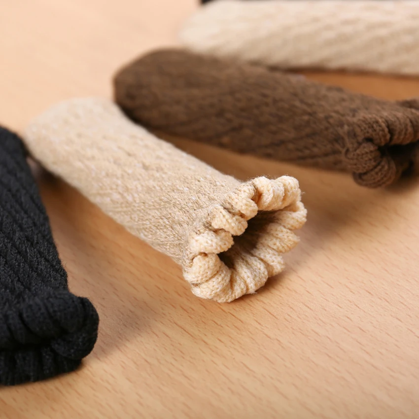 4 PCS/Lot Thickened Chair Leg Socks Chair Leg Knitting Cover Non Slip Furniture Table Foot Cover Floor Protector Stretchable