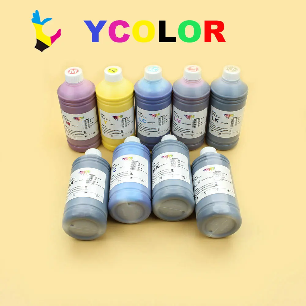 DGYCJLFP 9 color/lot 1000ML Vivid Color Dye Ink For Epson Stylus Pro 7890 9890 3800 3850 3880 3890 3885 printer