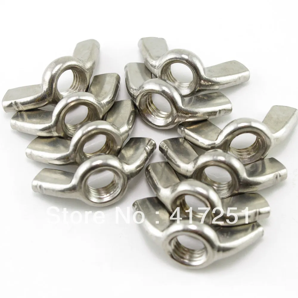 

Lot25 304 Stainless Steel Wing Nuts Thumb Butterfly M3 Metric Threaded