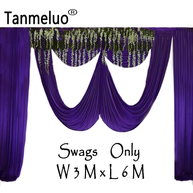 

3x6M/10x20FT Luxury and Elegant Purple Wedding Backdrop Drapery Swags Event Party Decoration Backdrop Swag Design