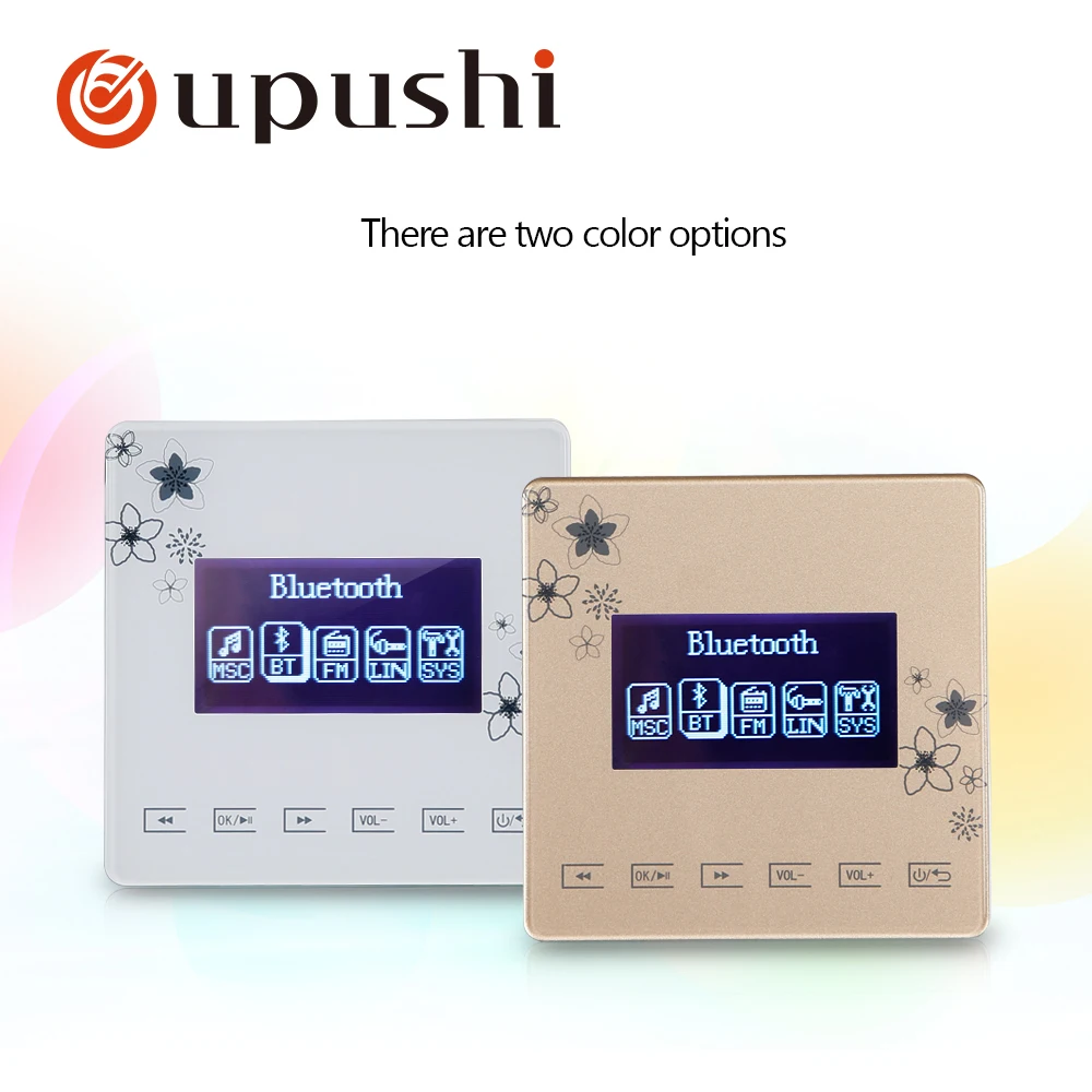 Oupushi in wall amplifier bluetooth smart home touch panel bluetooth digital stereo amplifier for family music system