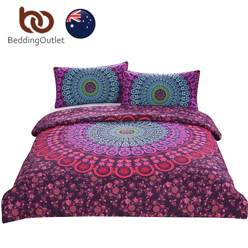 

BeddingOutlet Mandala Bedding Posture Million Romantic Soft Bedclothes Plain Twill Boho 3Pcs drap de lit Favorite AU SIZE