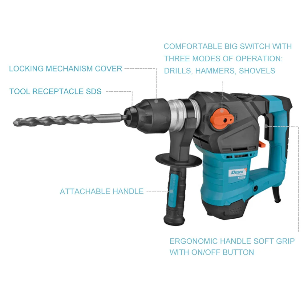 AMYAMY Electric Hammer professional robust power Electric power drill impact drill 1500W 230V for drilling 32K