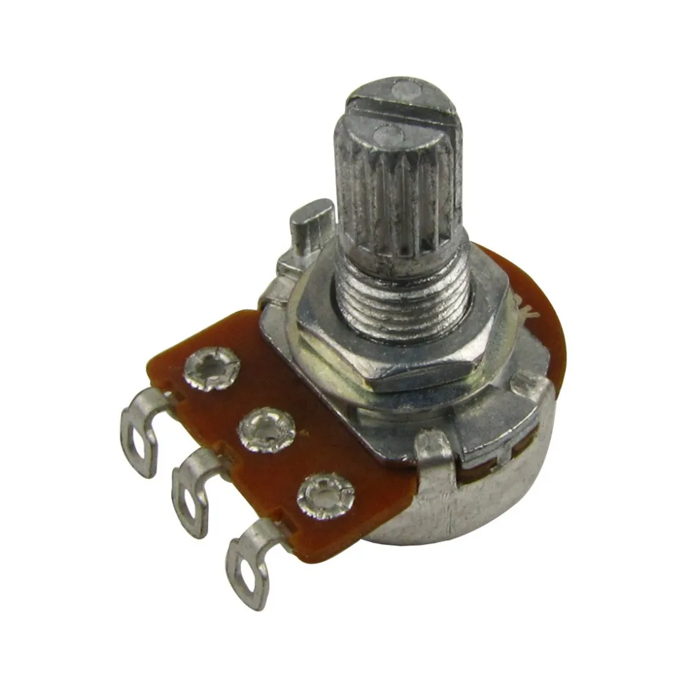 FLEOR 10pcs Mini Guitar Potentiometer Pot A250K / A500k Tone Volume Control Pots Short Shaft Guitar Accessories