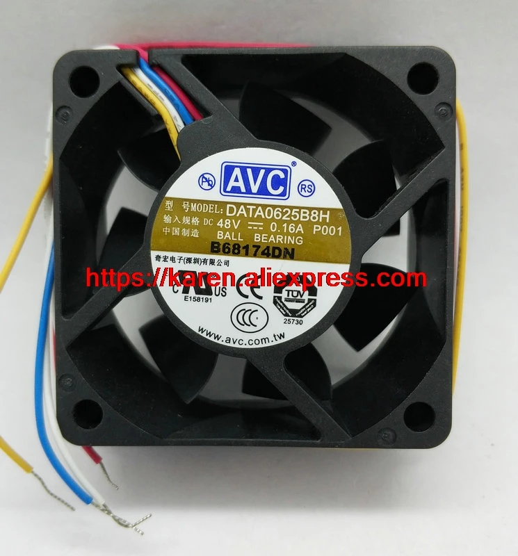 New Original AVC DATA0625B8H DC48V 0.16A 60*60*25MM 6CM cooling fan