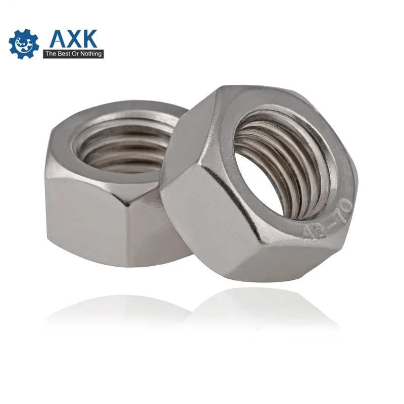 

DIN934 M2 M2.5 M3 M4 M5 M6 304 Stainless Steel Hex Nut Hexagon Nuts Metric Thread Suit For Screws Bolts A2-70