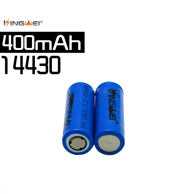 Kingwei 4 ชิ้น 3.2 โวลต์ IFR 14430 LiFePO4 แบตเตอรี่ 400 มิลลิแอมป์ชั่วโมงชาร์จโทรศัพท์มือถือสำหรับไฟฉายกล้อง