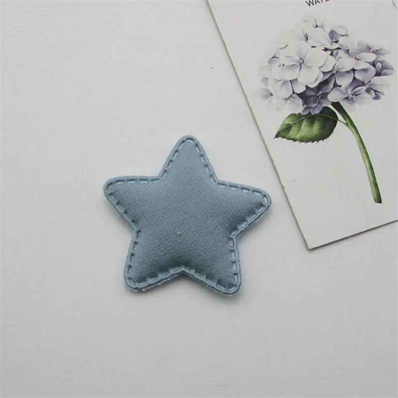 30pcs/lot 4.8cm Star Pads Patches Appliques for Craft Clothes Sewing Supplies DIY Hair Clip Accessories