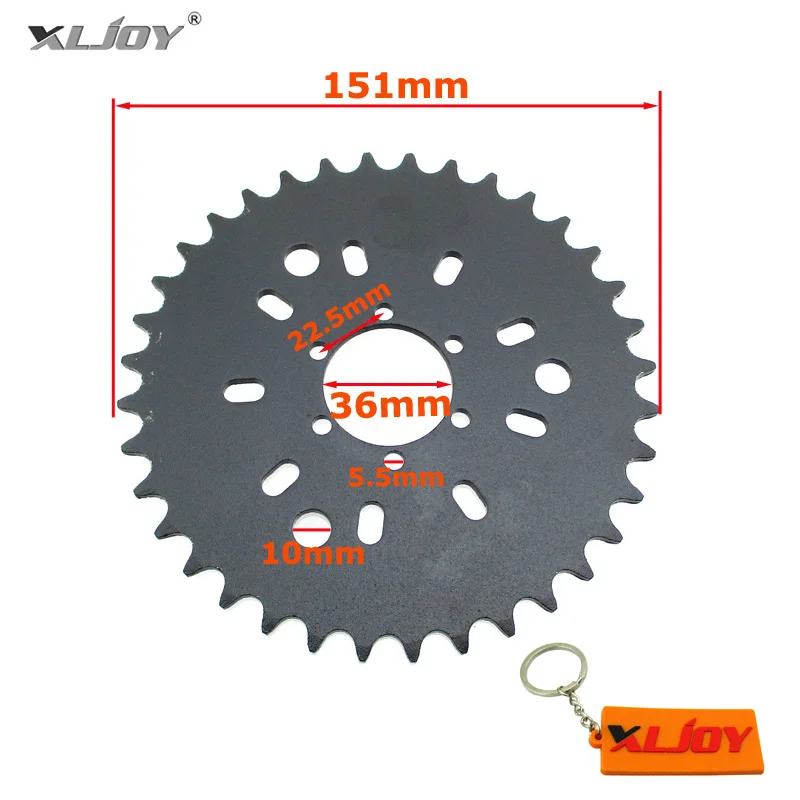 XLJOY 6 Hole 36T Rear Chain Sprocket For 49cc 50cc 60cc 80cc Motorized Bicycle Push Bike