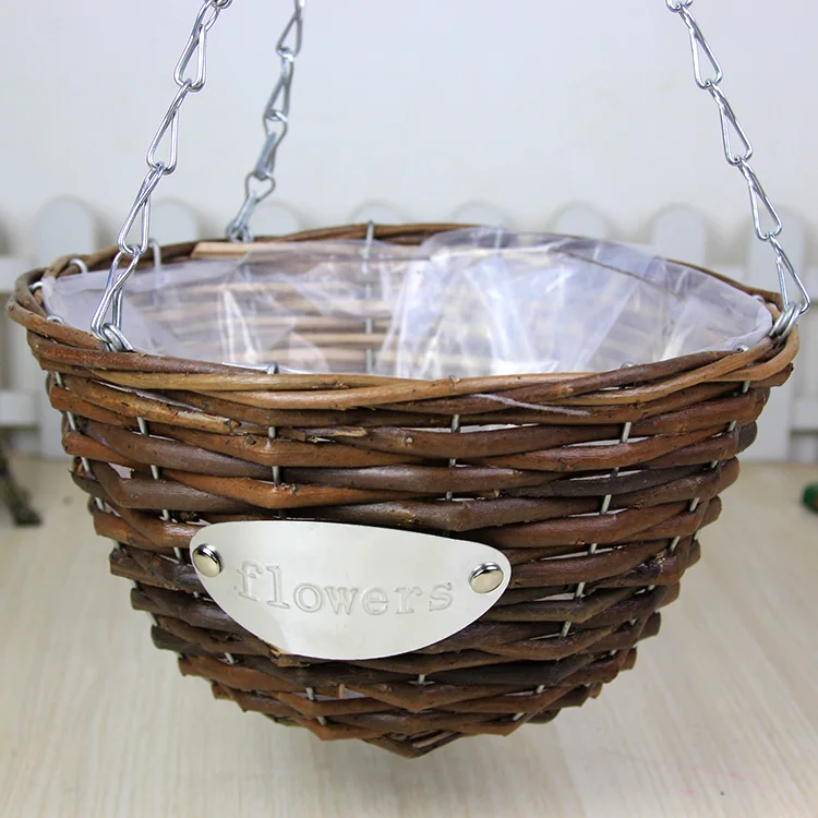 Rattan wicker basket basket hanging pot pot Chlorophytum indoor pot Home Furnishing creative decorations