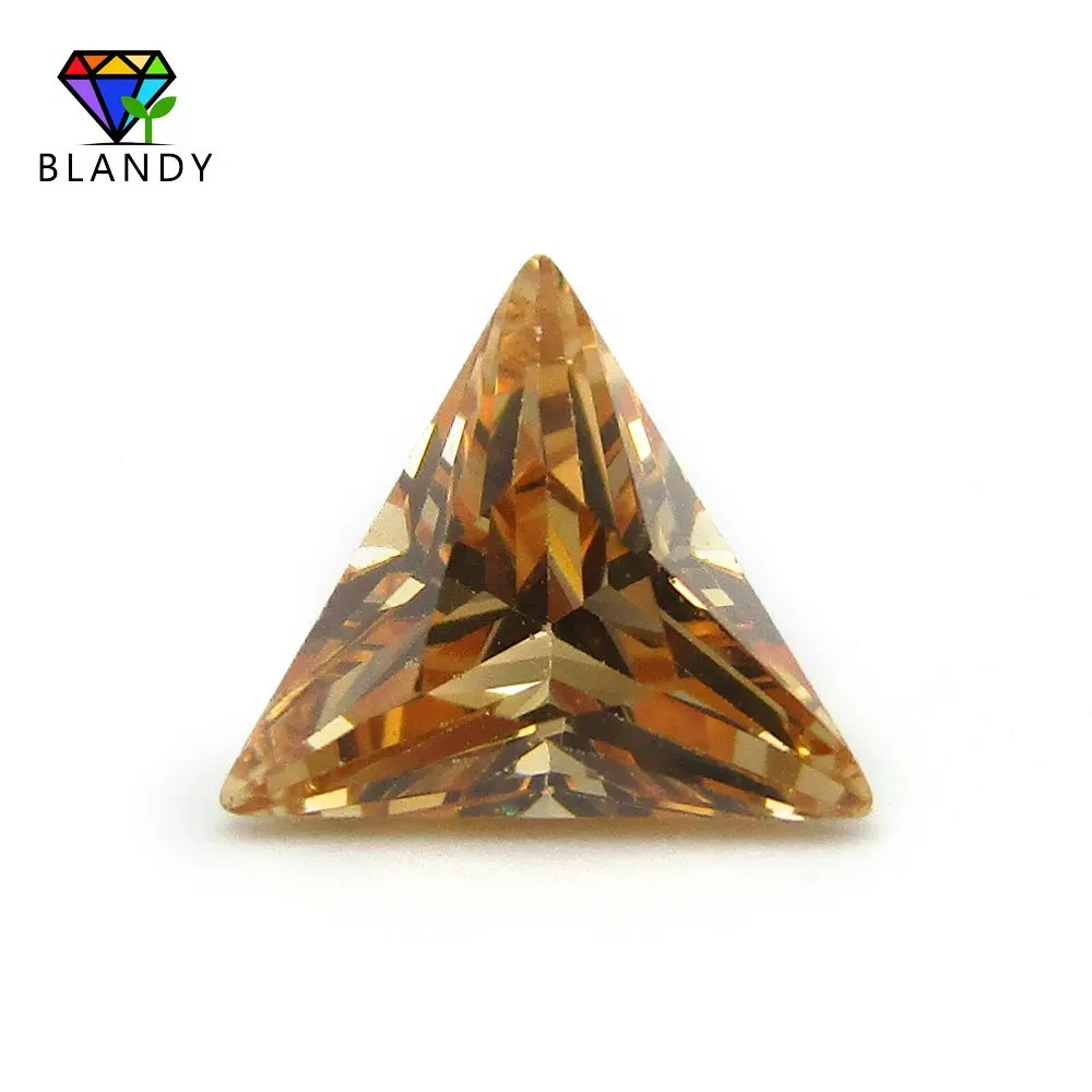 Free Shipping 3x3mm~10x10mm White, Olive, Purple, Black, Pink Cubic Zirconia Stone 5A Triangle Shape Loose CZ Gems For Jewelry