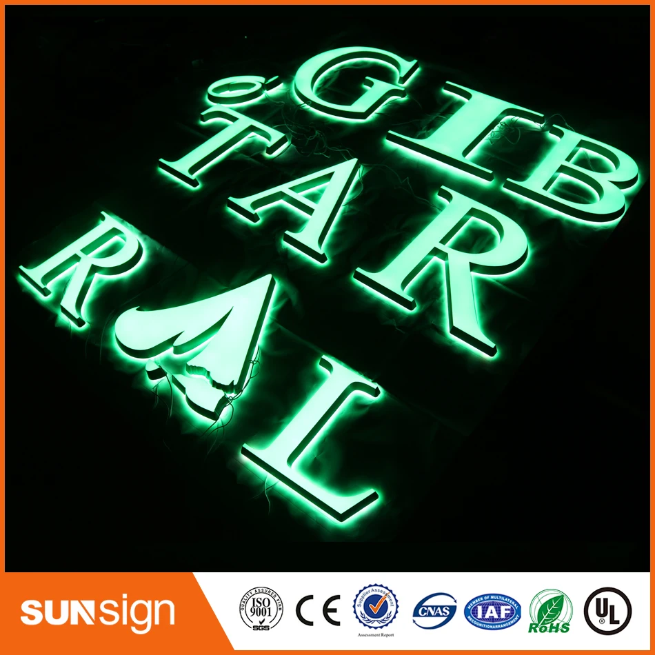 Mini placa de sinal de led para decoração por atacado