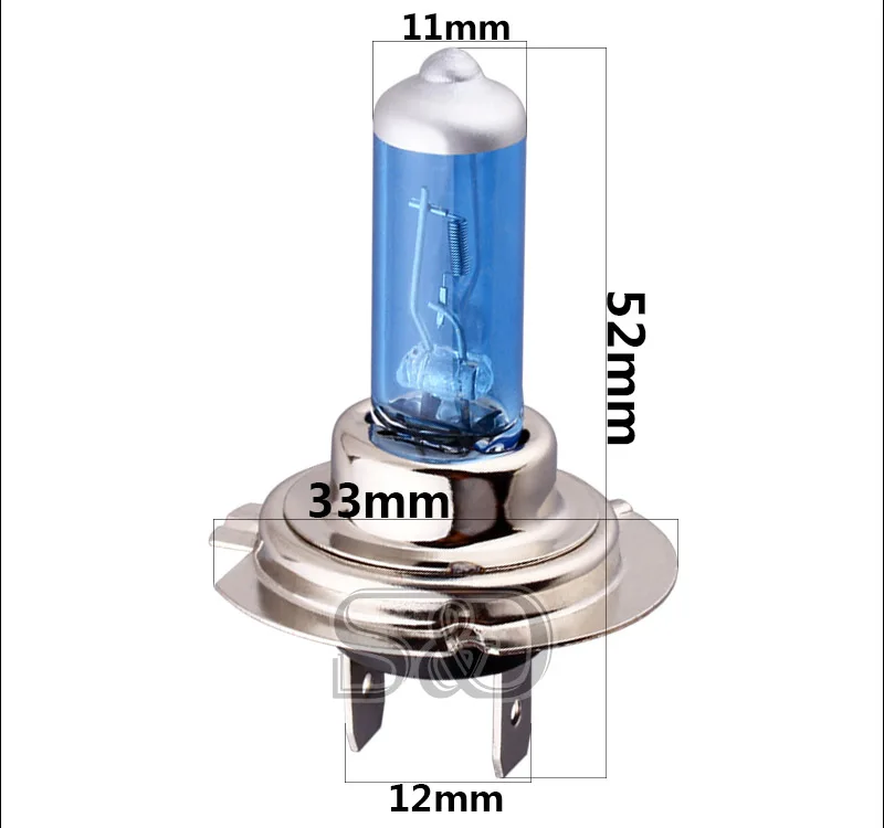 2pcs 24V H7 100W Halogen Bulb Super Bright Fog Lights High Power Car Headlight Lamp Car Light Source parking White 5500K