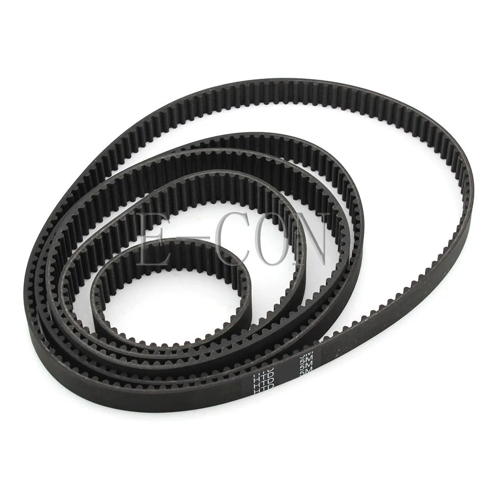 1pcs HTD5M Timing Belt Cogged Rubber Geared Closed Loop 15mm/20mm/25mm/30mm Wide 1400-1490mm Internal Perimeter