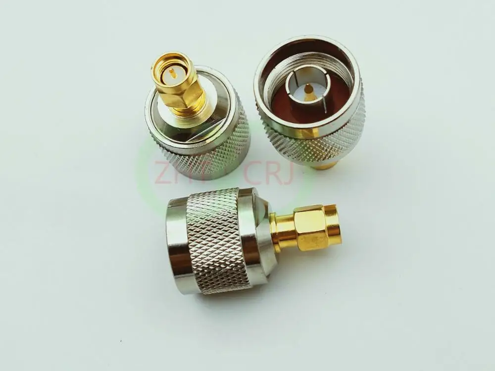 50pcs N male CONNECTOR BRASS SMA male to N male plug RF convertor connector straight connector