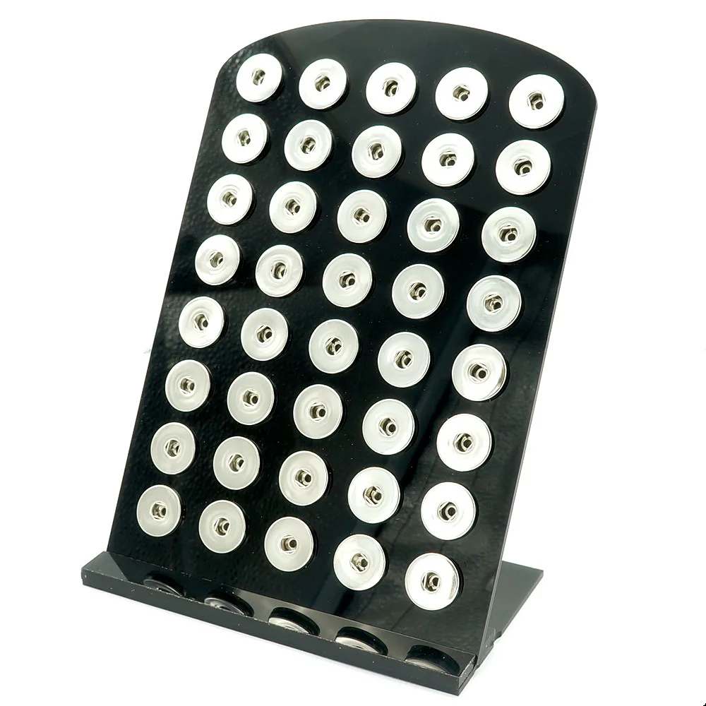 

High quality Black Acylic display for snap buttons with 35&40pcs buttons fit 18mm&12mm snap buttons Wholesale PJ0009