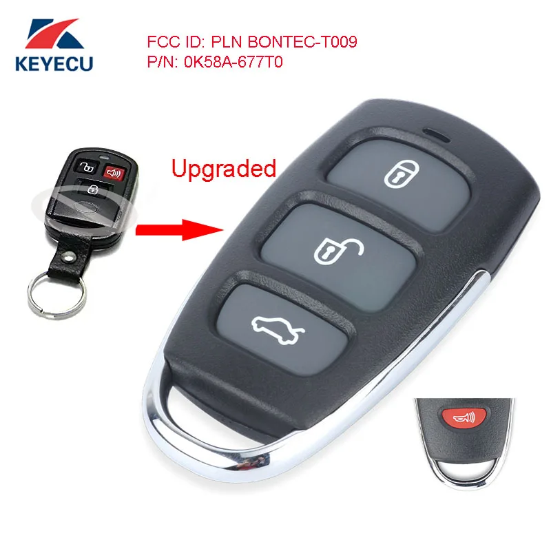 

KEYECU Replacement Remote Car Key Control Fob for KIA Spectra Optima Sorento Sedona FCC ID: PLN BONTEC-T009, P/N: 0K58A-677T0