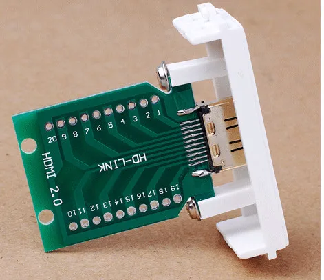 PCB 용접 모듈 2.0 HDMI 무료 용접 패널 HDMI 연결 패널 HDMI 비틀림 나사 패널 HDMI 무료 용접 소켓