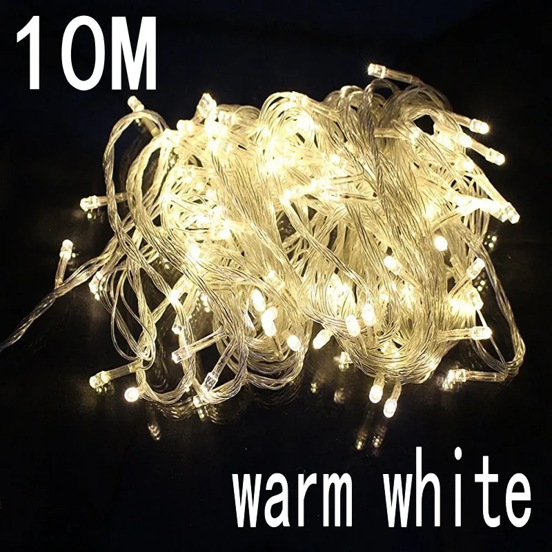 

Warm White Outdoor christmas led string lights 10M Luces Decoracion fairy light holiday lights lighting tree garland