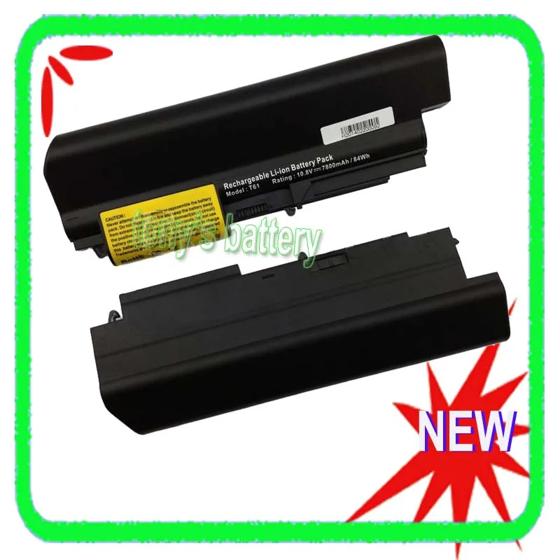 9 zellen Akku für IBM Lenovo Thinkpad R400 T400 14.1 "Widescreen R61 R61i T61 T61p T61u 42T4530 42T4531 42T4547