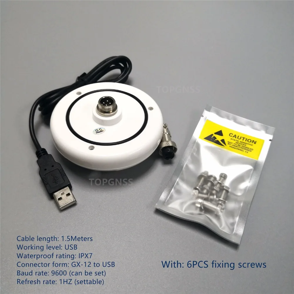 high quality industrial navigat USB GPS receiver GPS GLONASS GALILEO QZSS module antenna, GNSS CHIP 0183NMEA Built in FLASH