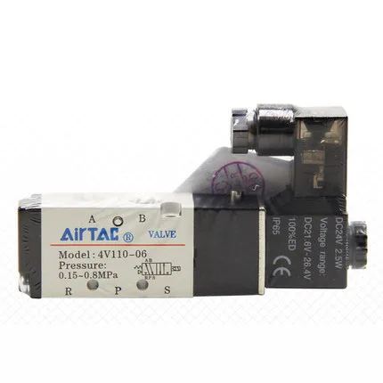 Pneumatic Solenoid Air Valve 5port 2position 4V110-06 4V210-08 4V310-10 4V410-15