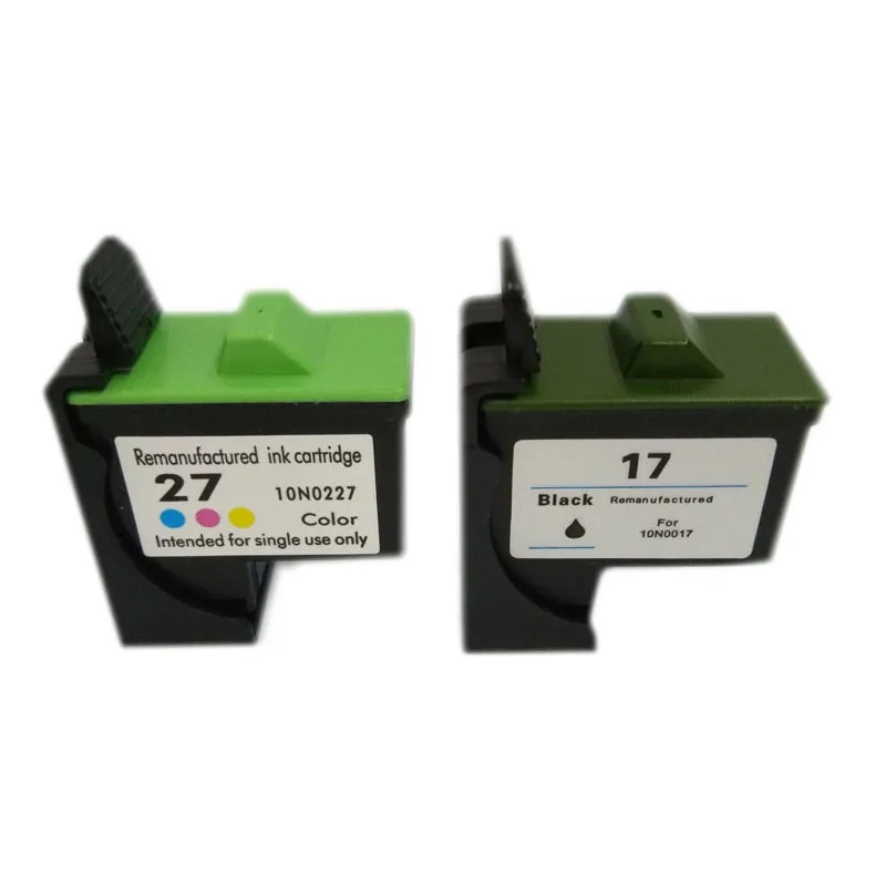 Remanufactured 10N0017 10N0227 Inkjet #17 #27 for Lexmark 17 27 Ink Cartridge LM17 LM27 Z13/Z23/Z24/Z25/Z33/Z34/Z35 Printer