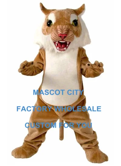 

Big Cat Wildcat Mascot Costume Wild Animals Character Mascotte Mascota Outfit Suit Party Fancy Dress Cosply Costume SW607